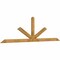 Ekena Millwork Saratoga Timber Gable Bracket, Western Red Cedar, 108"W x 31 1/2"H x 2"D x 4"F, 7/12 Pitch GBW108X31X0204SAR00RWR - alternate 5